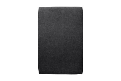 Lit 90x190 cm - Sommier tapissier H29 cm + tête de lit tapissée - Tissu Toile natté Noir
