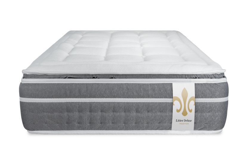 Ensemble Matelas Sommier 90x200 cm - Sommier Blanc (déjà monté) - Trente PLUS