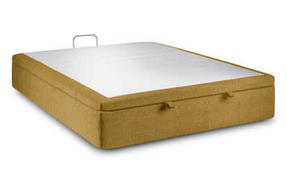 Sommier Coffre 200x200 cm - Toile nattée  - Jaune