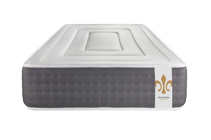 Ensemble Matelas Sommier 90x190 cm - Sommier Gris (déjà monté) - Vingt-Six