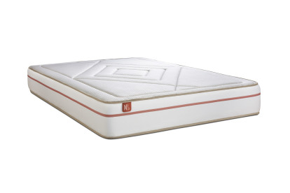 Ensemble Matelas Sommier 180x200 cm - 2 Sommiers Blanc - Le Paisible