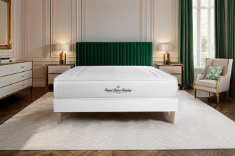 Ensemble Matelas Sommier 180x200 cm - Sommier Blanc (en kit) - Lancaster Ensemble Matelas Sommier 180x200 cm - Sommier Blanc (en kit) - Lancaster