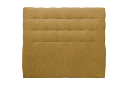 Tête de lit 160 cm Capitonnée - Tissu Toile Natté Jaune
