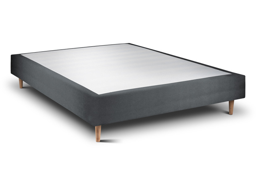 Lit 160x200 cm avec Tête de lit capitonnée - Tissu Velours