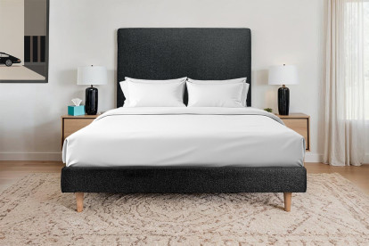 Sommier Tapissier 135x190 cm - H29 cm - Bouclette - Noir