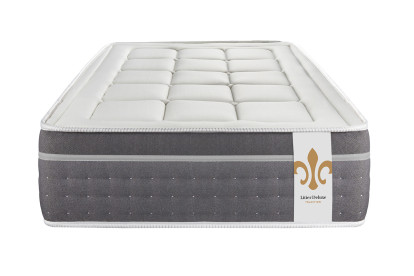 Ensemble Matelas Sommier 90x190 cm - Sommier Gris (en kit) - Trente