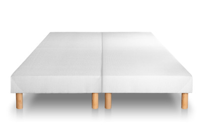 Pack lit complet 200x200 cm - Matelas + 2 Sommiers Blancs + 2 oreillers + Couette - Exclusive