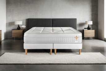 Ensemble Matelas Sommier 200x200 cm - 2 Sommiers Blanc - Vingt-Huit