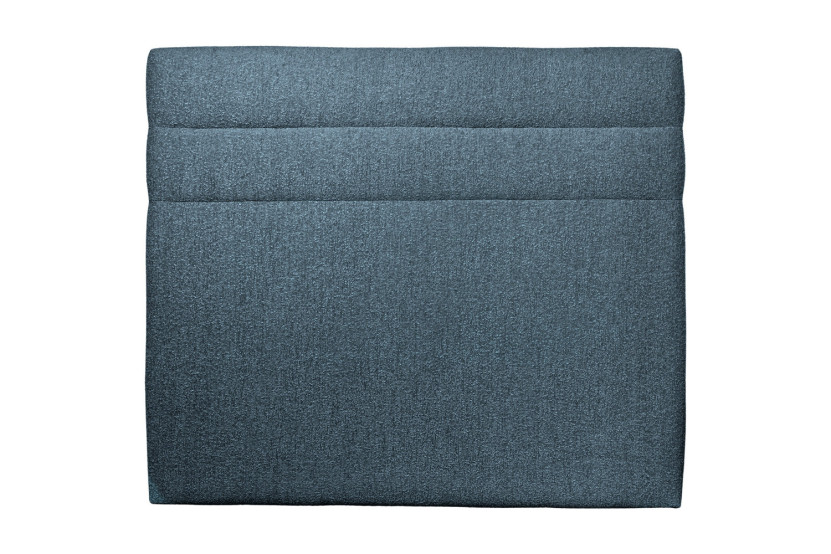 Tête de lit 160 cm Lignes - Tissu Bouclette Bleu
