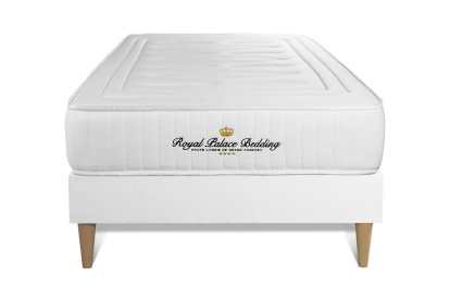 Ensemble Matelas Sommier 90x190 cm - Sommier Blanc (en kit) - Lancaster