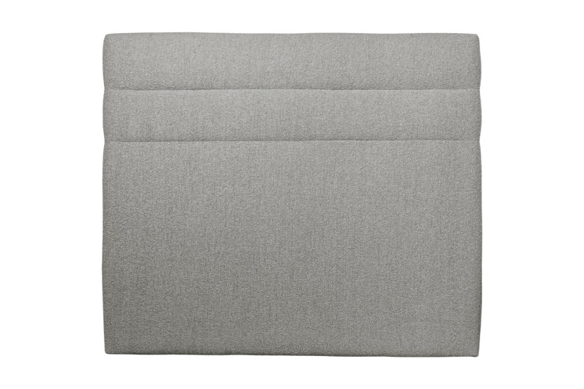 Tête de lit 160 cm Lignes - Tissu Bouclette Gris