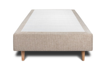 Sommier Tapissier 90x200 cm (déjà monté) - Toile Nattée - Beige Brun