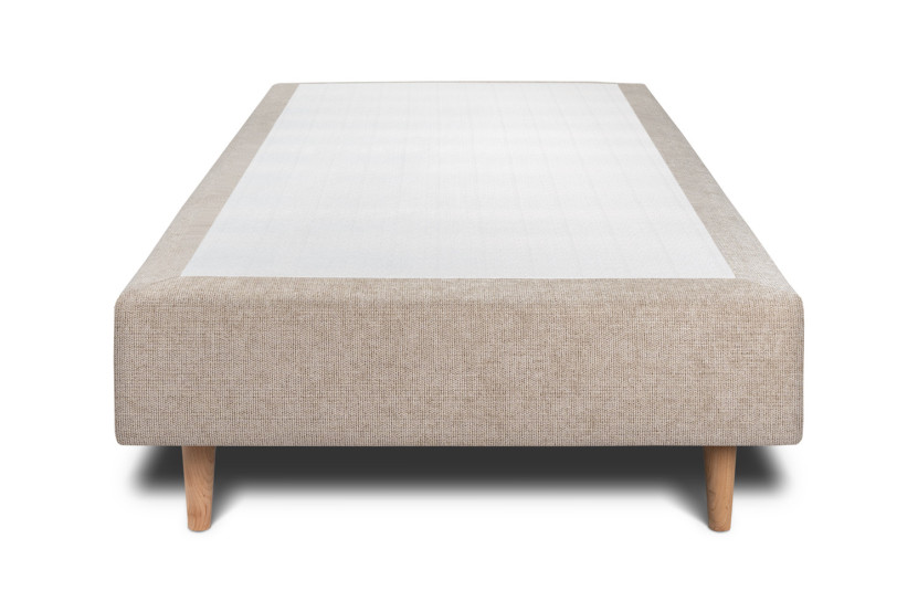 Sommier Tapissier 100x200 cm (déjà monté) - Toile Nattée - Beige Brun