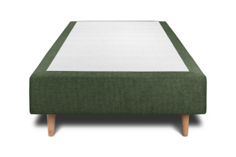 Sommier Tapissier 90x200 cm (déjà monté) - Toile Nattée - Vert Kaki
