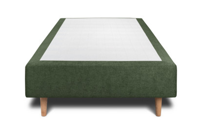 Sommier Tapissier 80x200 cm - H35 cm - Toile nattée - Vert kaki