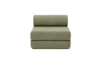 Fauteuil convertible et modulable - Tissu tweed - Vert