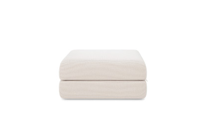 Canapé d'angle 6 places - 3 modules convertibles : Canapé 3 places + Fauteuil + Pouf - Tissu extérieur Beige clair