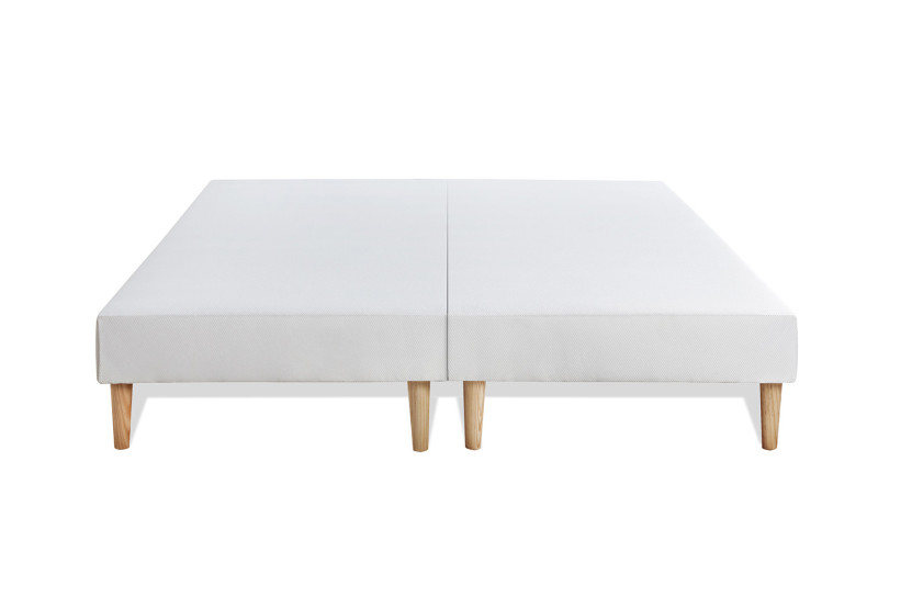 Pack lit complet 180x200 cm - Matelas + 2 Sommiers Blancs + 2 oreillers + Couette - Le Soyeux