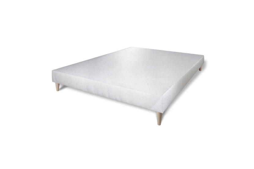 Ensemble Matelas Sommier 140x190 cm - Sommier Blanc (déjà monté) - Trente PLUS