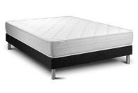 Ensemble Matelas Sommier 160x200 cm - Sommier Noir (déjà monté) - Vitalmemo Ensemble Matelas Sommier 160x200 cm - Sommier Noir (déjà monté) - Vitalmemo