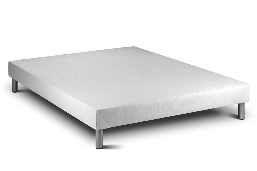 Ensemble Matelas Sommier 140x190 cm - Sommier Blanc (déjà monté) - Vitalspring Zen