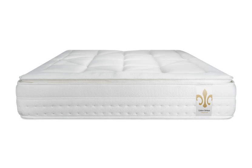 Ensemble Matelas Sommier 200x200 cm - 2 Sommiers Gris - Vingt-Huit PLUS