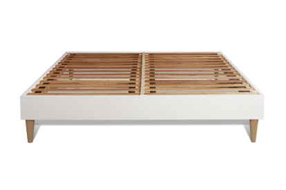 Pack lit complet 140x190 cm - Matelas + Sommier Blanc (en kit) + 2 oreillers + Couette - Memo Luxe