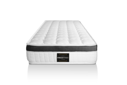 Ensemble Matelas Sommier 80x190 cm - Sommier Noir (déjà monté) - Supérieur