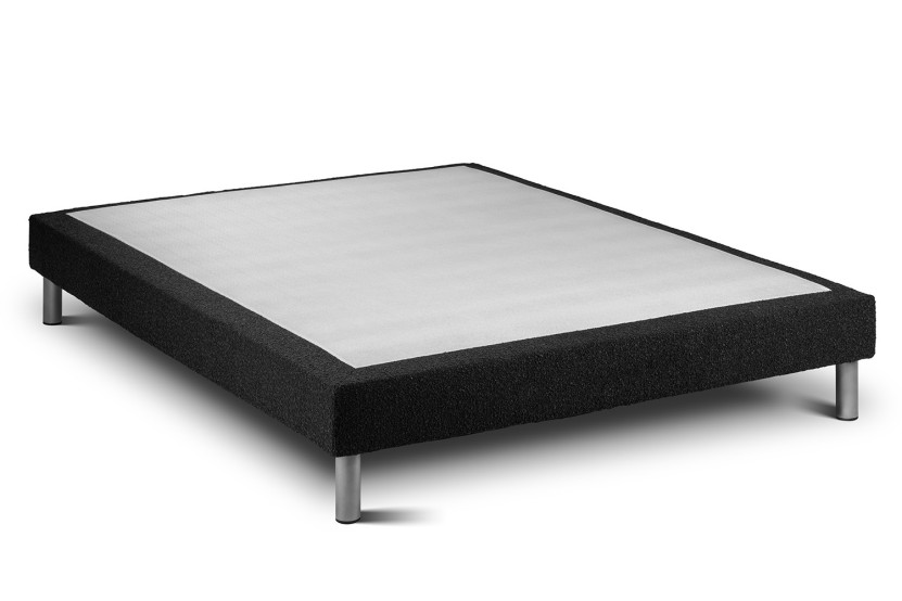 Ensemble Matelas Sommier 140x200 cm - Sommier Noir (déjà monté) - Vitalspring Zen