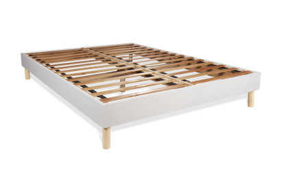 Ensemble Matelas Sommier 140x200 cm - Sommier Blanc (en kit) - Actilatex Soft
