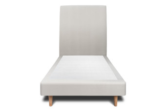 Lit 90x200 cm avec Tête de lit tapissée - Tissu Velours Gris Clair Lit 90x200 cm avec Tête de lit tapissée - Tissu Velours Gris Clair