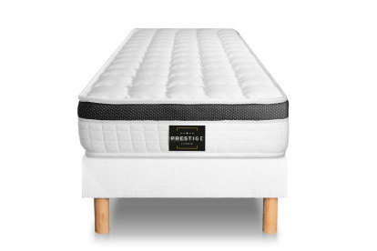 Ensemble Matelas Sommier 120x190 cm - Sommier Blanc (déjà monté) - Supérieur