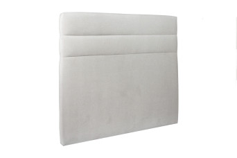 Tête de lit 200 cm Lignes - Tissu Velours Gris Clair