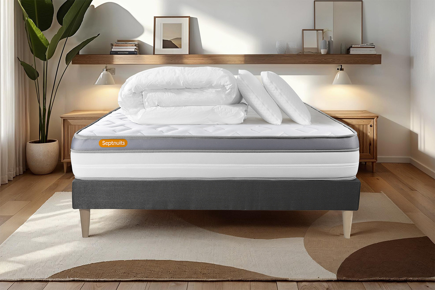 Lit Complet Sommier Matelas 140x190