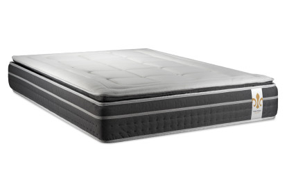 Pack lit complet 160x200 cm - Matelas + Sommier Blanc (en kit) + 2 oreillers + Couette - Trente PLUS