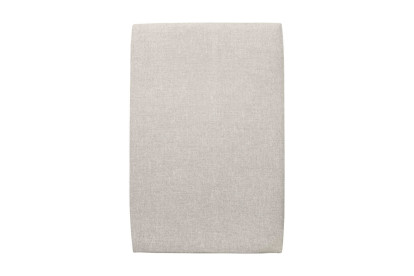 Lit 90x200 cm - Sommier tapissier H35 cm + tête de lit tapissée - Tissu Toile natté Beige Clair
