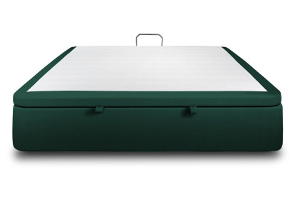 Sommier Coffre 140x190 cm - Velours - Vert