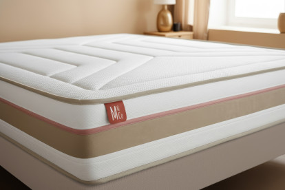 Matelas 200x200 cm Ressorts ensachés et Mémoire de forme - Le Tendre