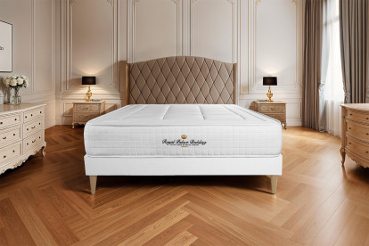 Ensemble Matelas Sommier 180x200 cm - Sommier Blanc (en kit) - Balmoral