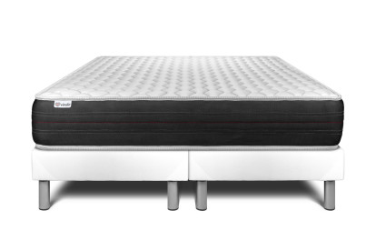 Ensemble Matelas Sommier 180x200 cm - 2 Sommiers Blanc - Vitalspring