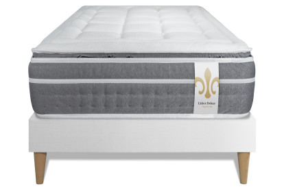 Ensemble Matelas Sommier 90x200 cm - Sommier Blanc (en kit) - Trente PLUS