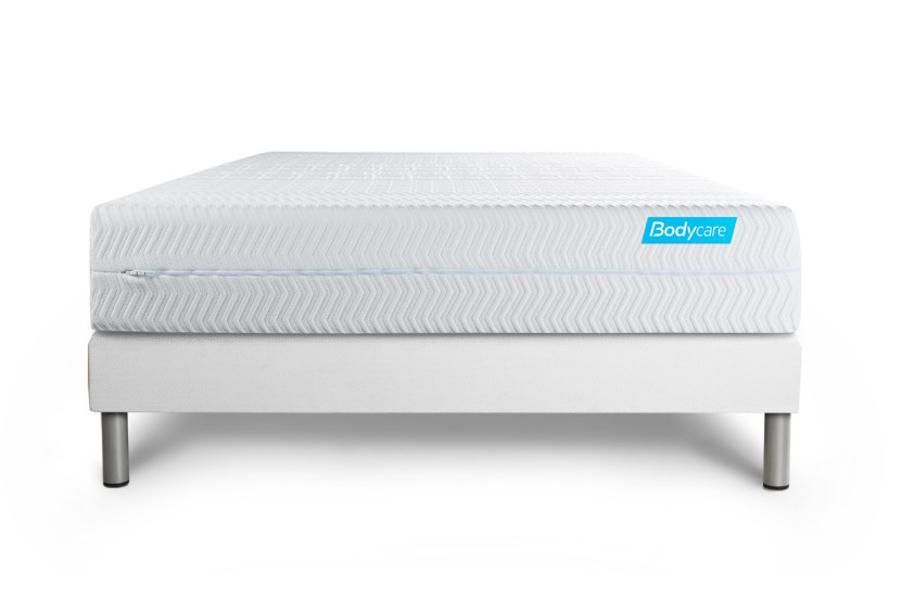 Ensemble Matelas Sommier 160x200 cm - Sommier Blanc (en kit) - Biocare