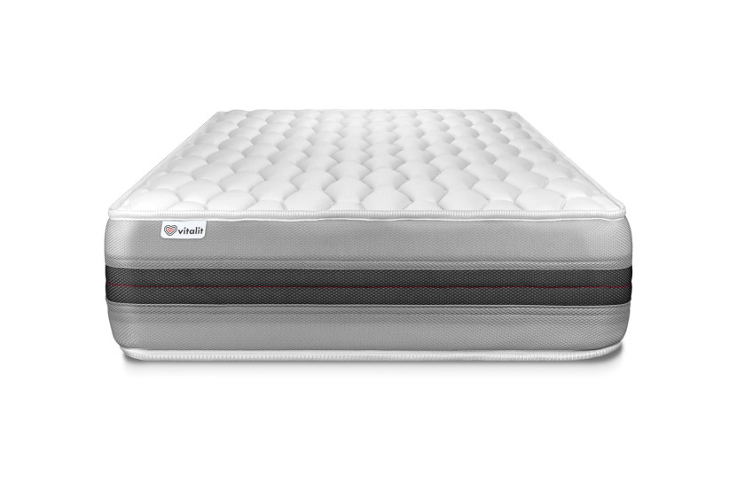 Ensemble Matelas Sommier 90x190 cm - Sommier Blanc (en kit) - Vitalspring Recover