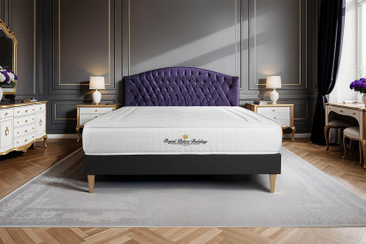 Ensemble Matelas Sommier 120x195 cm - Sommier Noir (en kit) - Nottingham