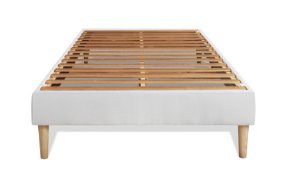 Ensemble Matelas Sommier 90x200 cm - Sommier Blanc (en kit) - Le Délicat