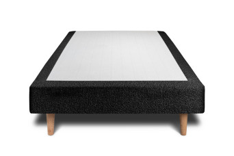 Sommier Tapissier 90x190 cm - Bouclette - Noir