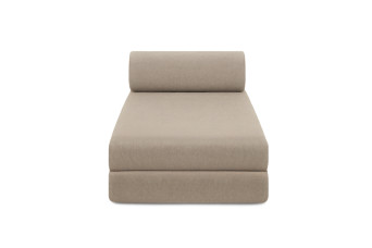 Méridienne convertible et modulable - Tissu lisse - Taupe
