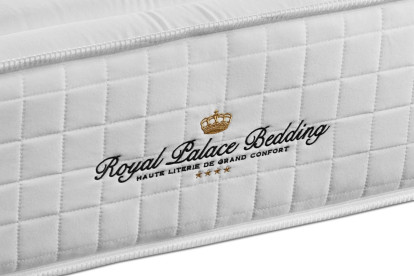 Ensemble Matelas Sommier 200x200 cm - Sommier Noir (déjà monté) - Buckingham