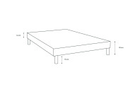 Sommier Tapissier 90x190 cm - H29 cm - Toile nattée - Jaune Sommier Tapissier 90x190 cm - H29 cm - Toile nattée - Jaune