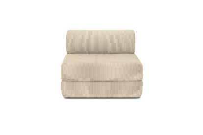 Canapé 3 places - 2 modules convertibles : Canapé 2 places + Fauteuil - Velours côtelé Beige
